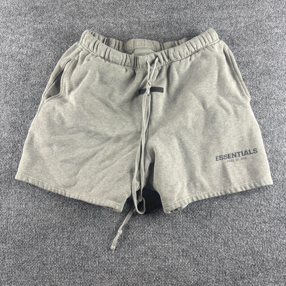 Essentials Fear Of God Shorts Mens M Gray Fleece Sweat Elastic Waist Gym‎